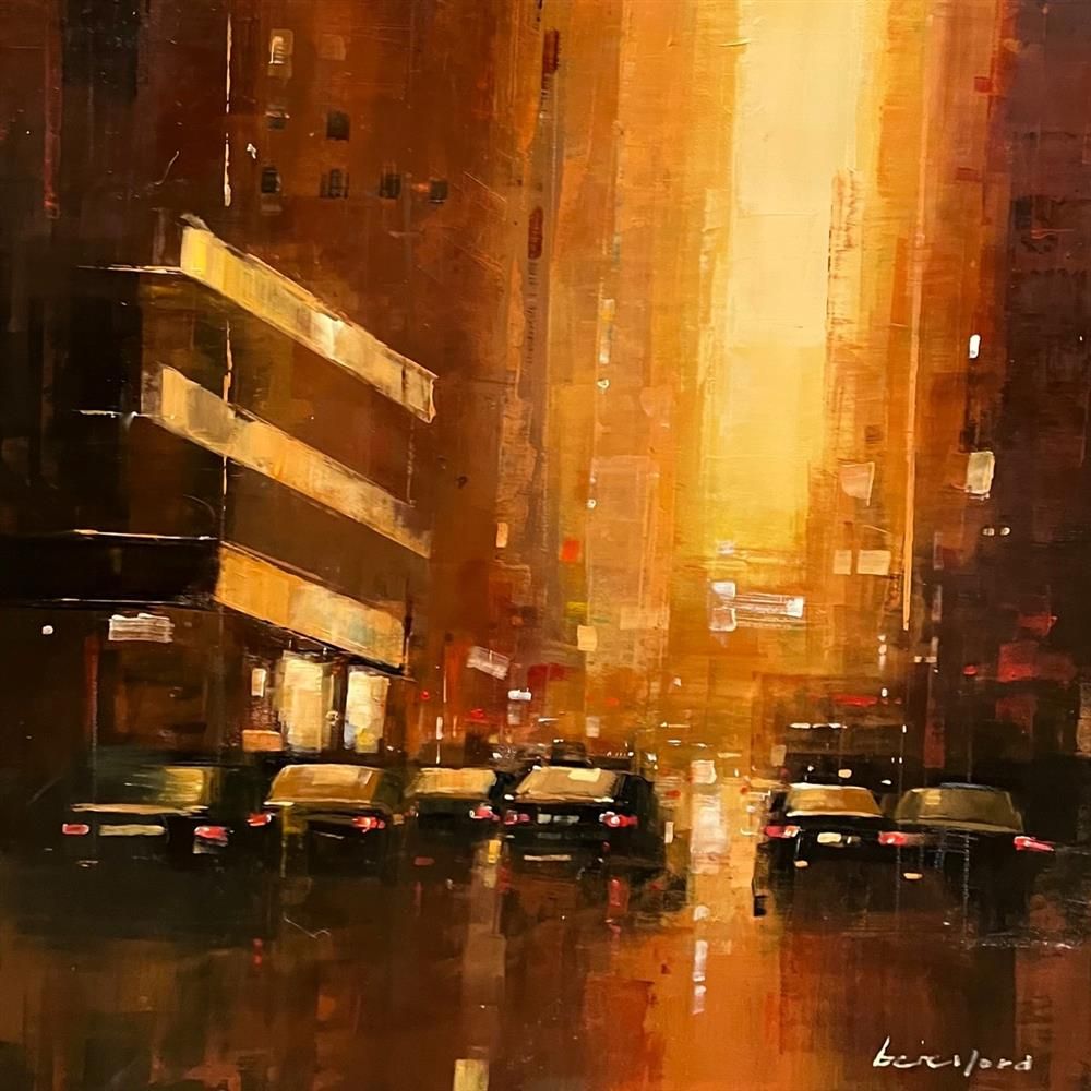 Mark Beresford - 'NYC Glow' - Framed Original Artwork