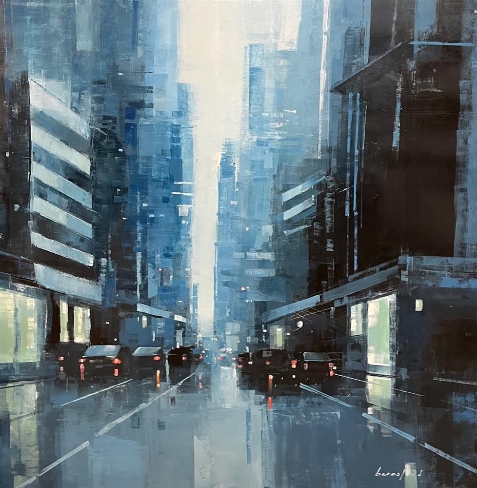Mark Beresford - 'Manhattan Traffic' - Framed Original Artwork