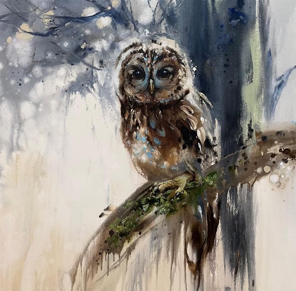 Anna Cher - 'Mr Owl' - Framed Original Artwork