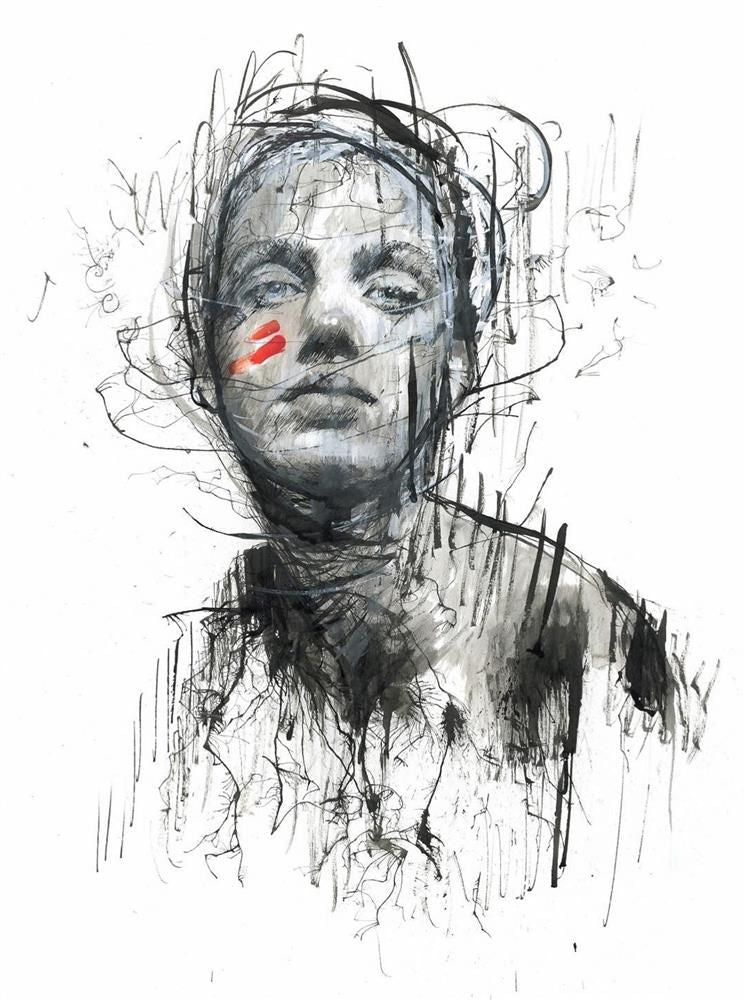 Scott Tetlow - 'War Paint' - Framed Original Art