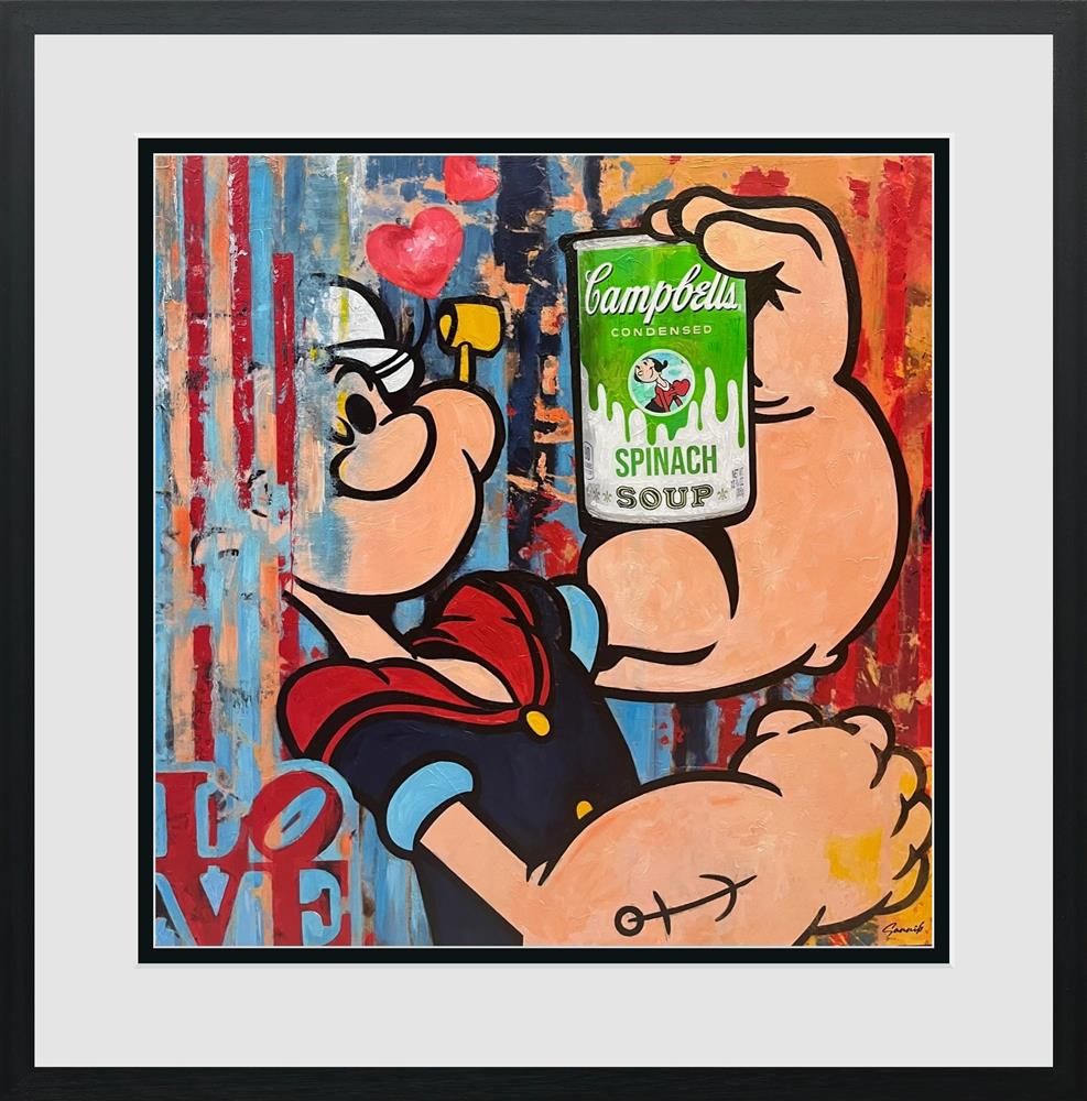 Sannib - 'Popeye Loves Soup' - Framed Limited Paper Edition