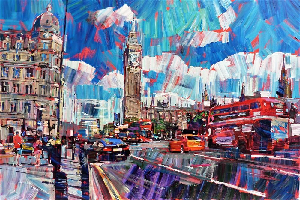 Colin Brown - 'Sunny Days In London' - Framed Original Art