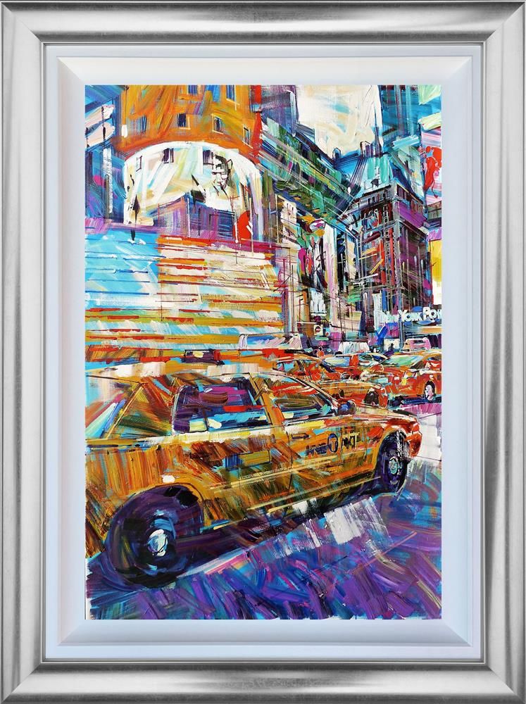Colin Brown - 'Taxi Cab Ride' - Framed Original Art