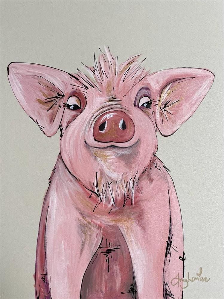 Amy Louise - 'Miss Piggy' - Framed Original Art