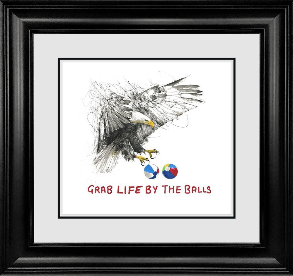 Scott Tetlow - 'Grab Life By The Balls' - Framed Original Art