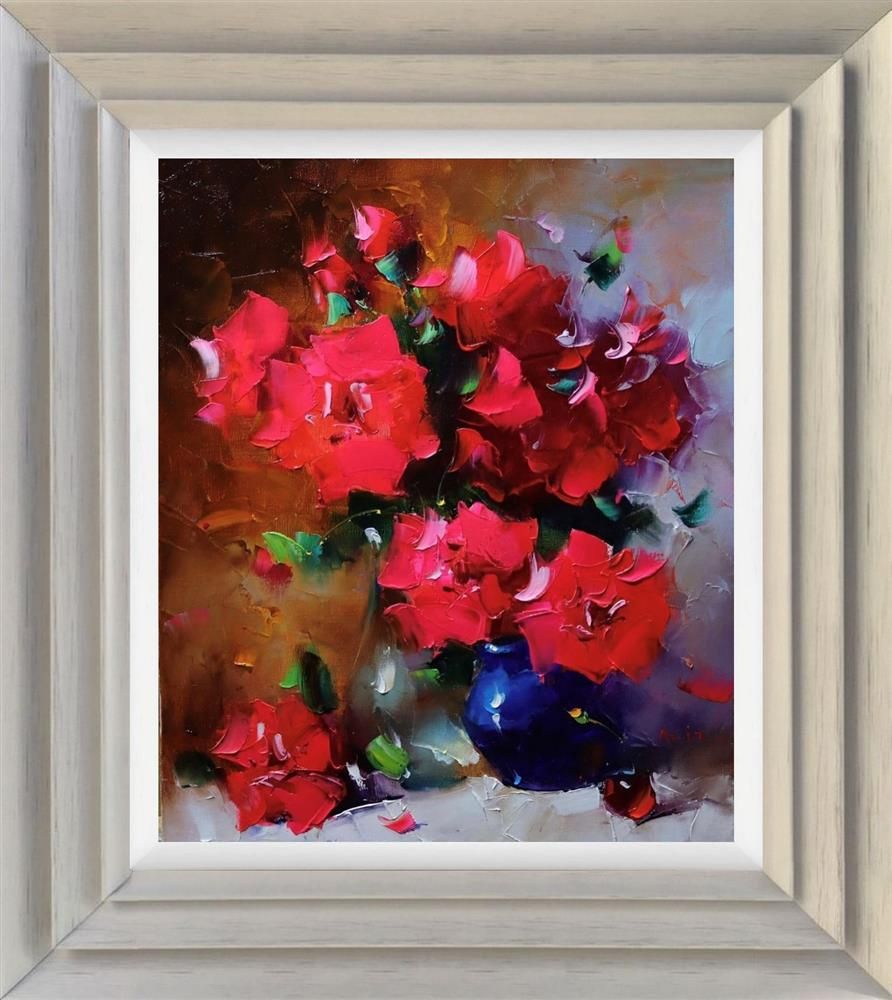 Aziz - 'Deep Shade Of Red' - Framed Original Artwork