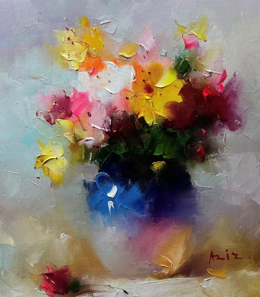 Aziz - 'Colourful Dreams' - Framed Original Artwork