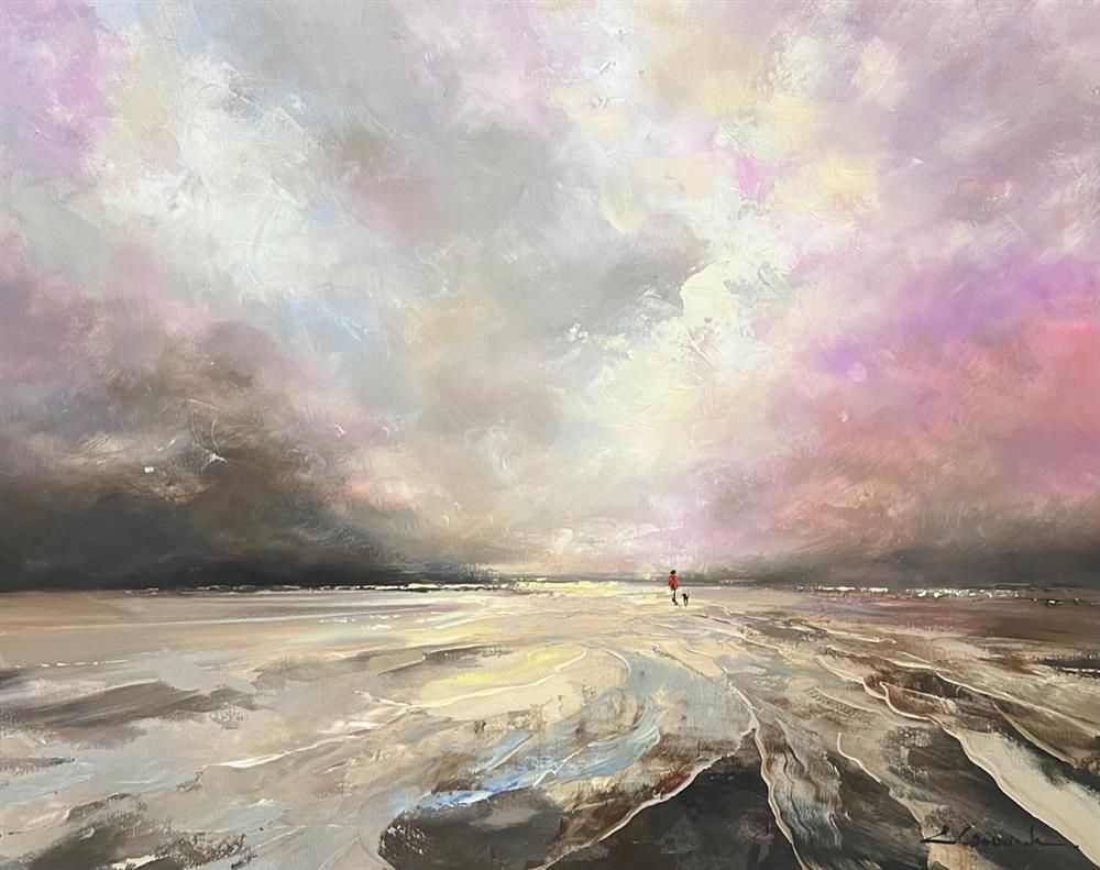 Ewa Czarniecka - 'Violet Sunsets' - Framed Original Art