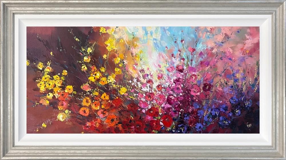 Ewa Czarniecka - 'Floral Heavens' - Framed Original Art