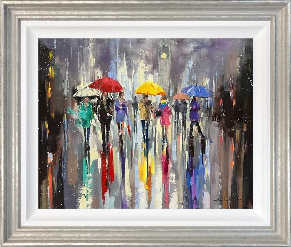 Ewa Czarniecka - 'Rainbow Rain' - Framed Original Art