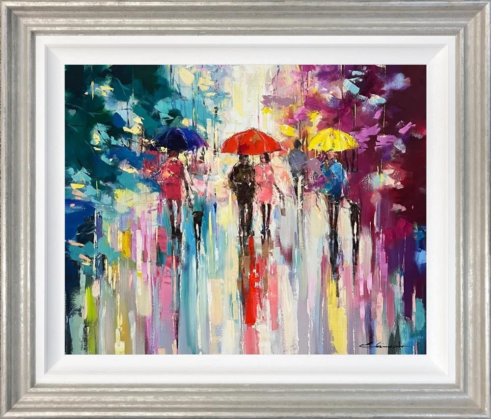 Ewa Czarniecka - 'Walking In Colour' - Framed Original Art