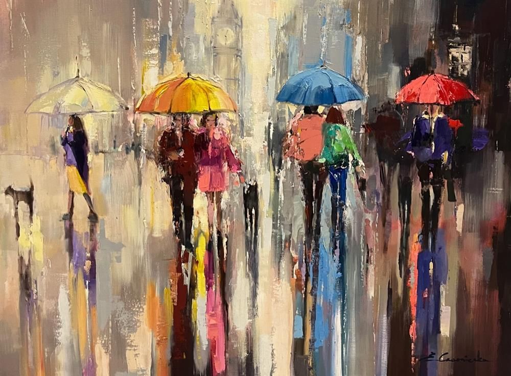 Ewa Czarniecka - 'Commute To Work' - Framed Original Art