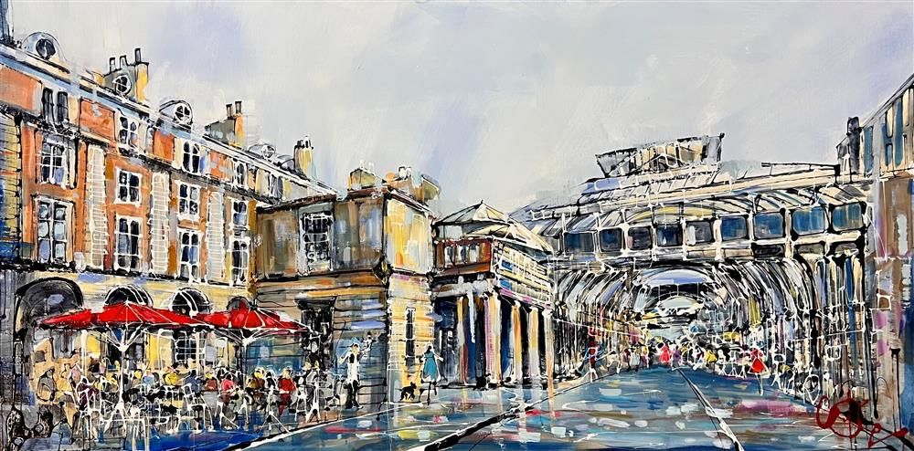 Nigel Cooke - 'Coffee In Covent Garden'  - Framed Original Artwork