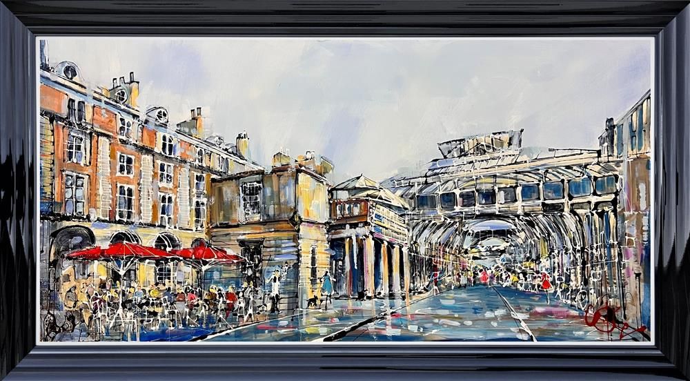 Nigel Cooke - 'Coffee In Covent Garden'  - Framed Original Artwork