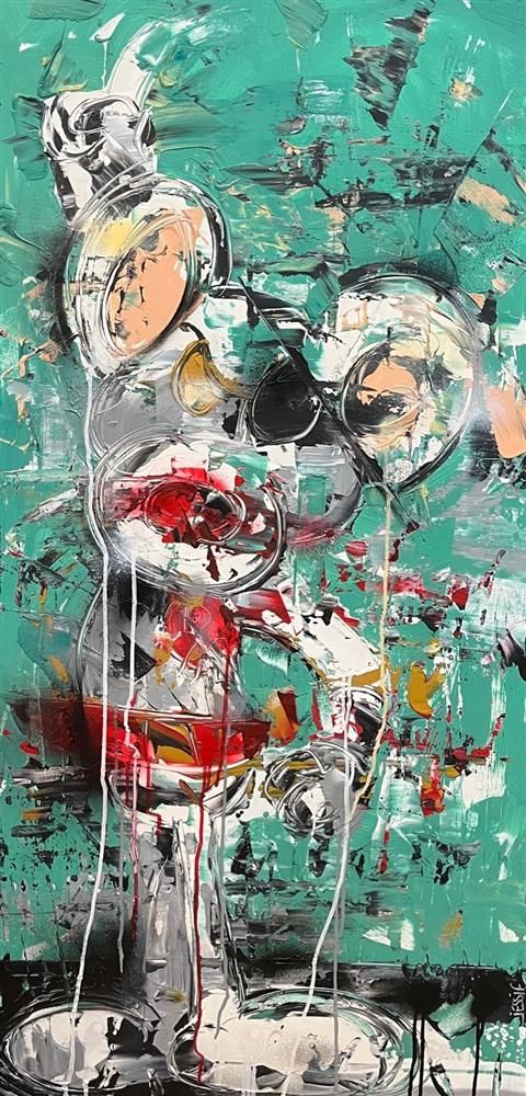 Jessie Foakes - 'Danger Is My Name'  Framed Original Artwork