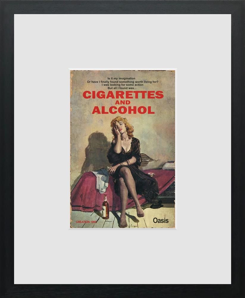 Linda Charles - 'Cigarettes And Alcohol-Miniature' - Framed Limited Edition