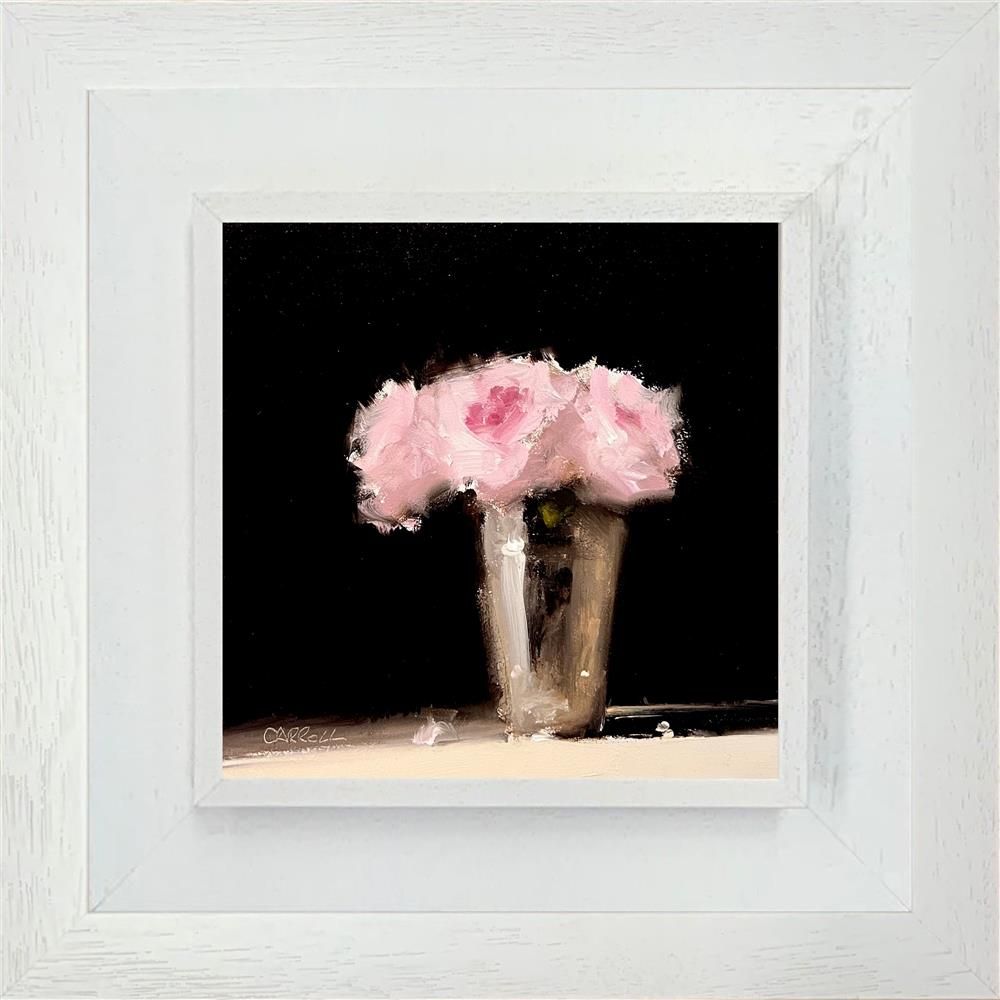 Neil Carroll - 'Roses In A Silver Vase' - Framed Original Painting