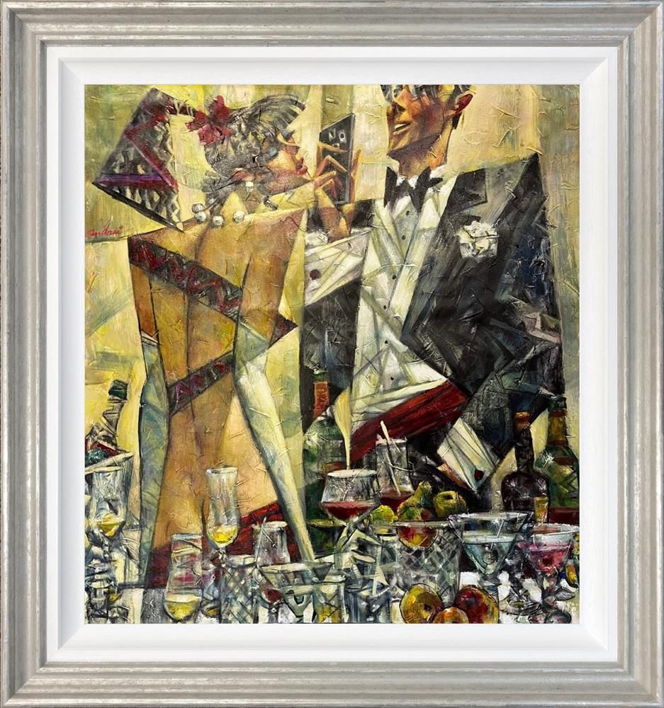 Andrei Protsouk - 'Taking A Shot' - Framed Original Art