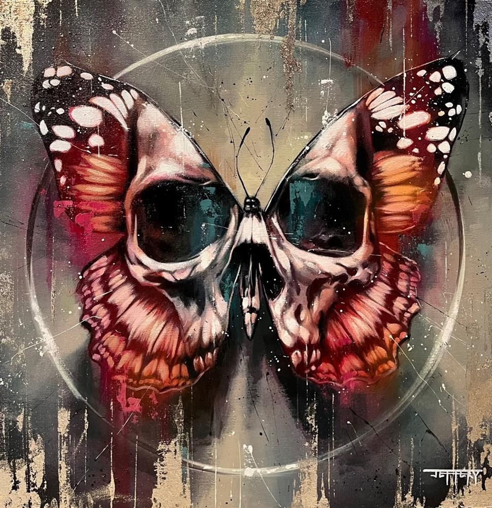 Ben Jeffery - 'Reborn Magenta And Teal' - Framed Original Art