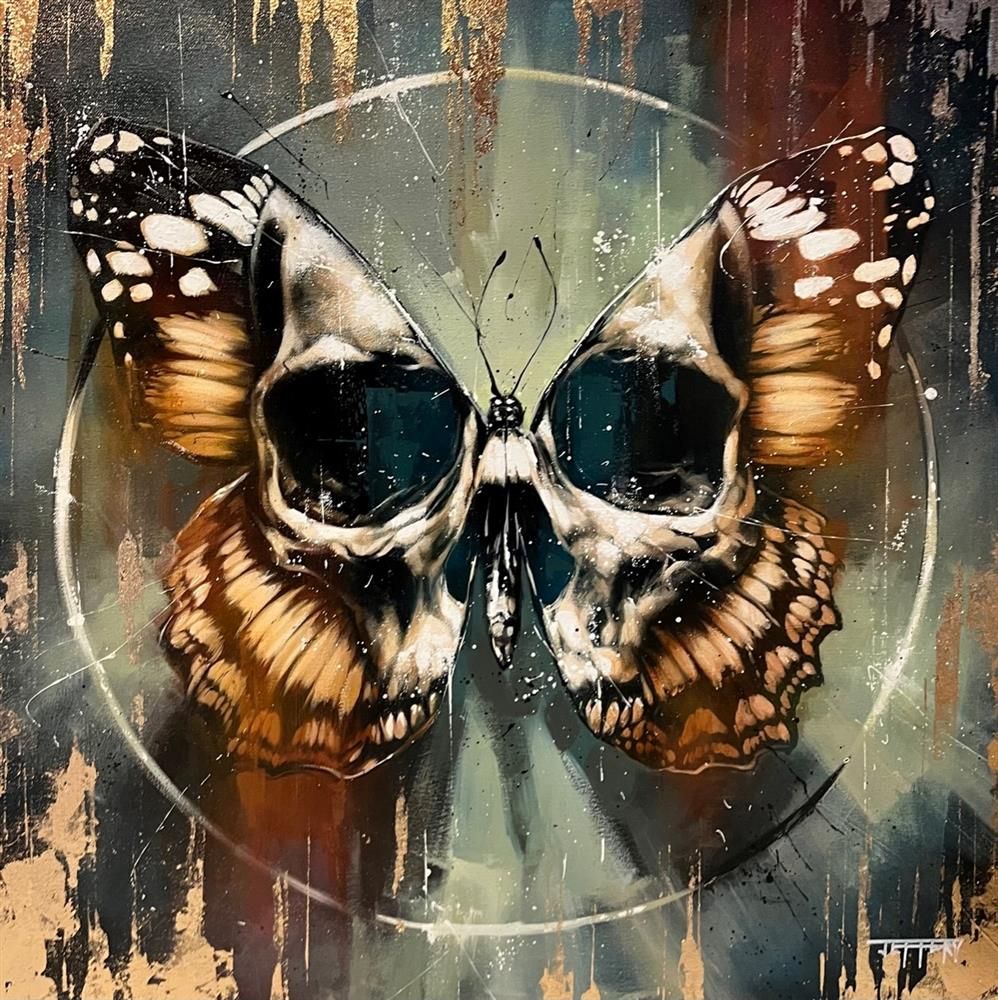 Ben Jeffery - 'Reborn Amber And Teal' - Framed Original Art