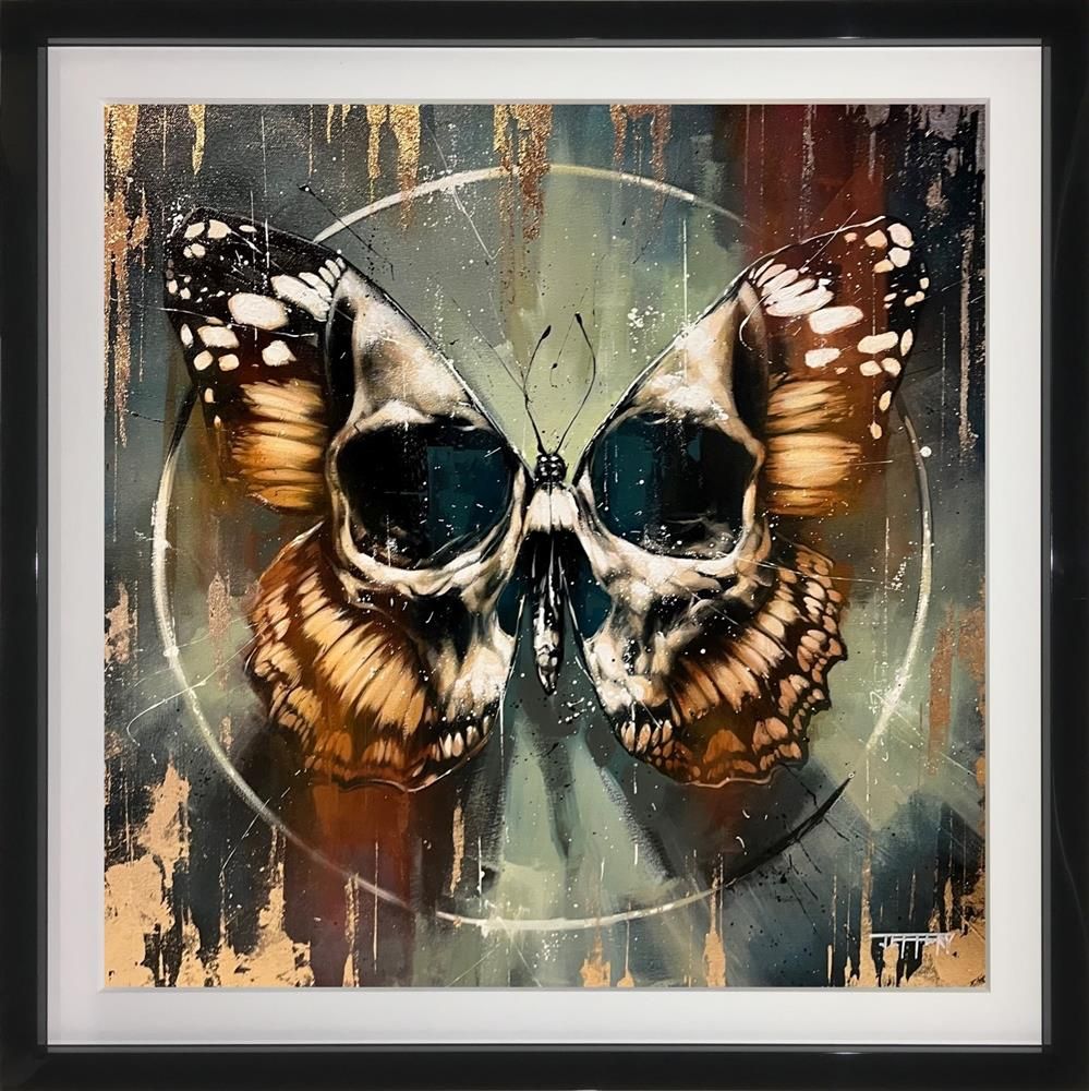 Ben Jeffery - 'Reborn Amber And Teal' - Framed Original Art
