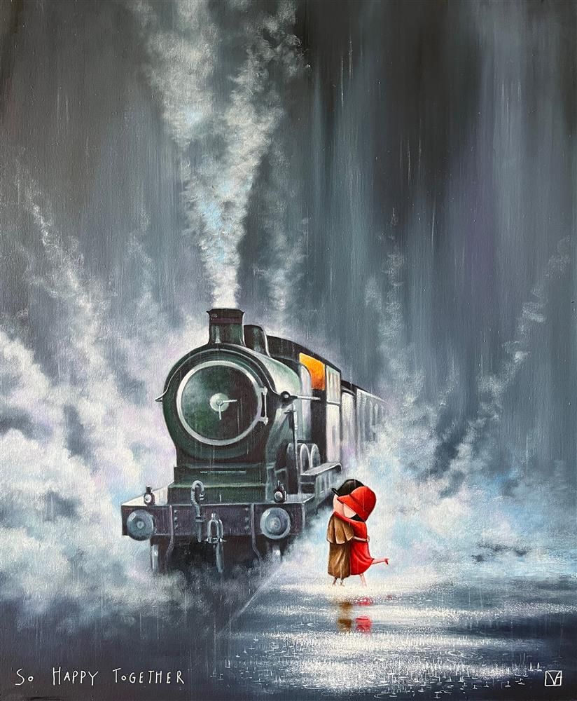 Michael Abrams - ' So Happy Together' - Framed Limited Edition Canvas