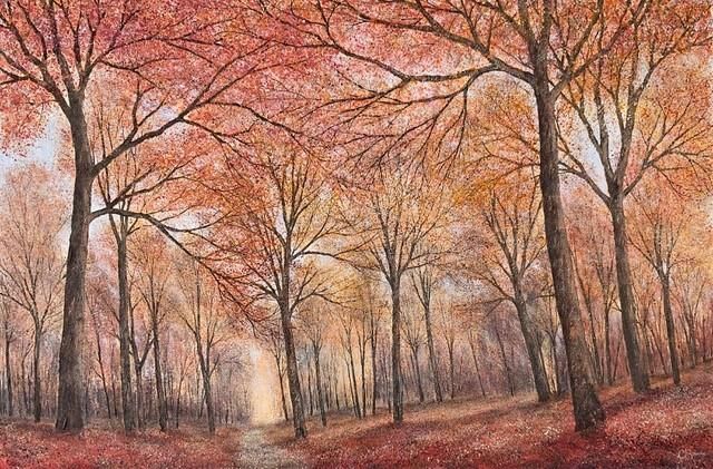 Chris Bourne - 'Autumn Leaves Start To Fall' - Framed Original Art