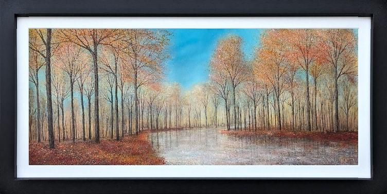 Chris Bourne - 'Autumn Reflects Across The Lake' - Framed Original Art