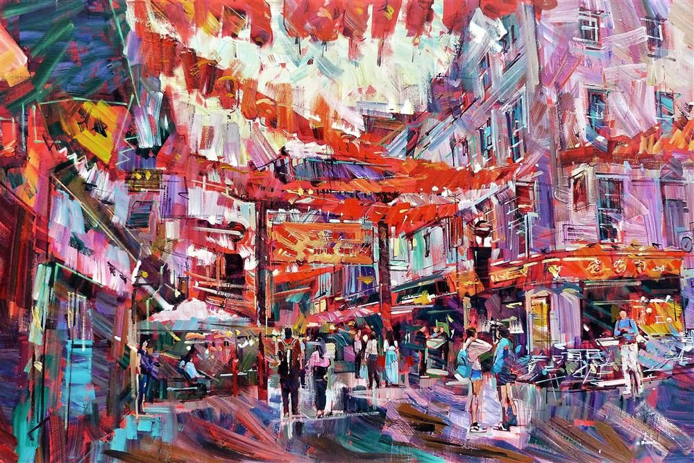 Colin Brown - 'China Town' - Framed Original Art
