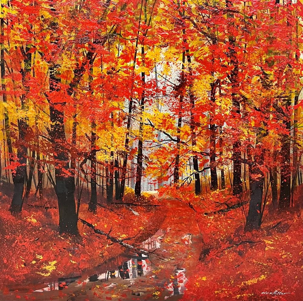 Nick Potter - 'Woodland Carpet' - Framed Original Art