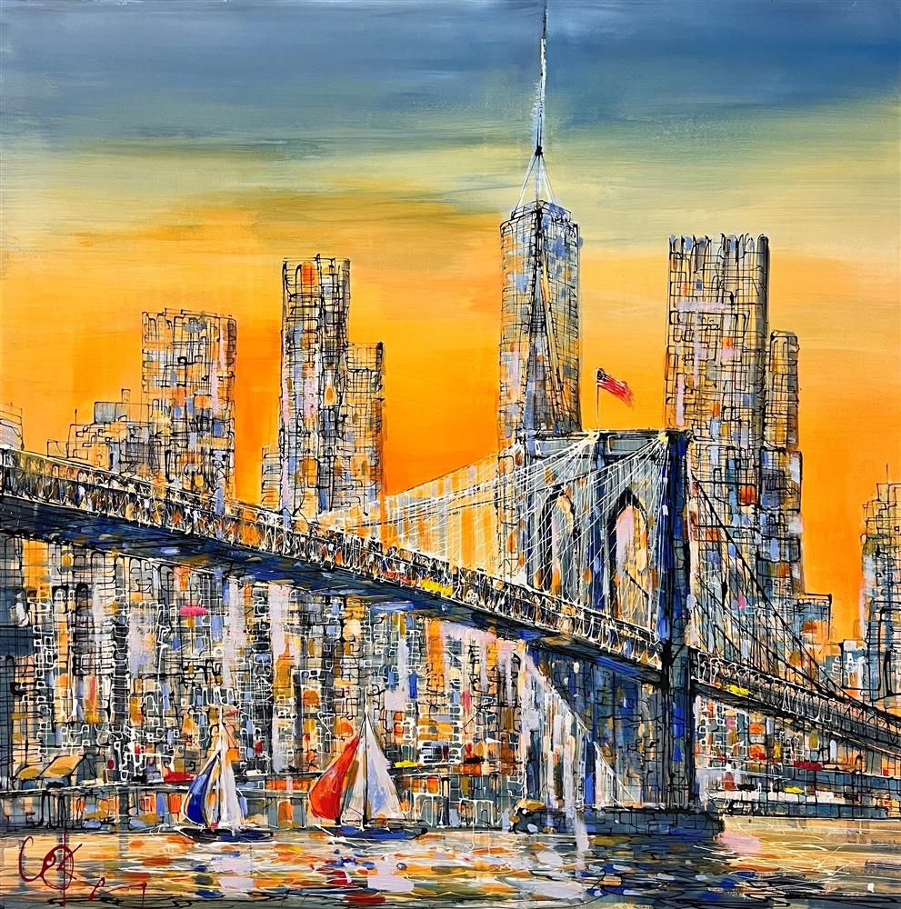 Nigel Cooke - 'Sunset Over Manhattan - Original Artwork
