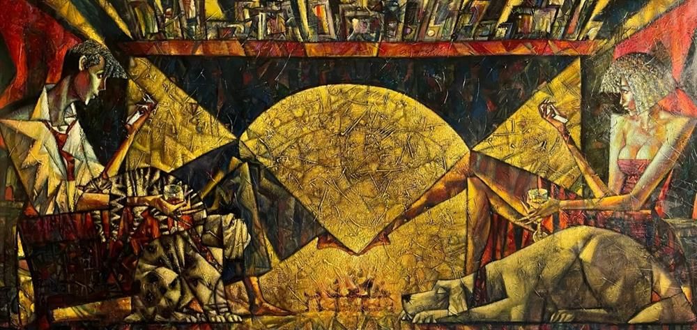 Andrei Protsouk - 'Night Cap' - Framed Original Art