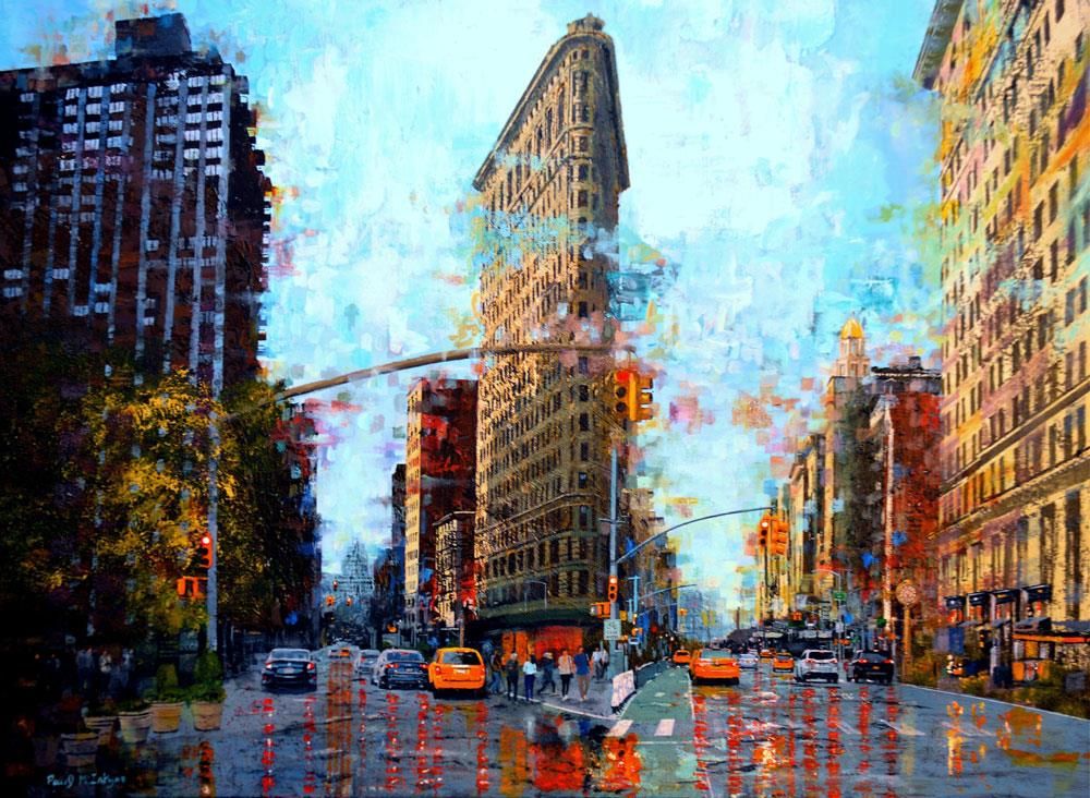 Paul McIntyre - 'Flatiron Reflection' - Framed Original Art