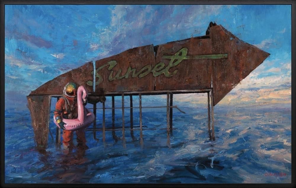 Andreas Claussen - 'Going Down Like The Sun' - Framed Original Art