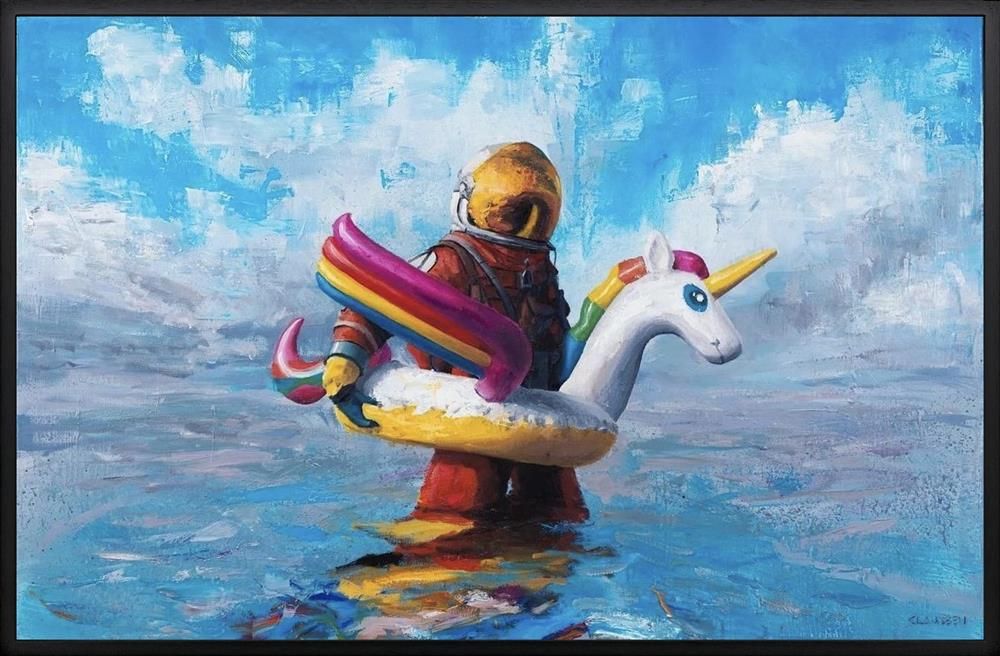 Andreas Claussen - 'Unique Like A Unicorn' - Framed Original Art