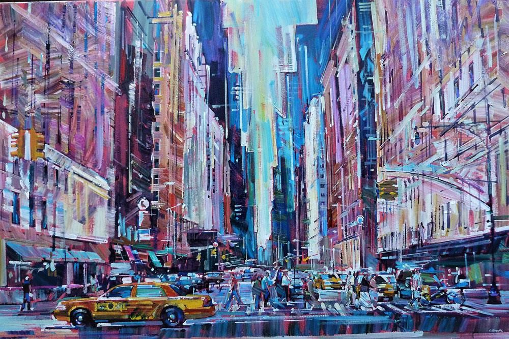 Colin Brown - 'Side Walk' - Framed Original Art