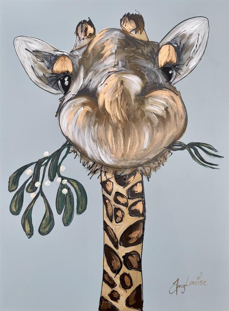 Amy Louise - 'Under The Mistletoe' - Framed Original Art