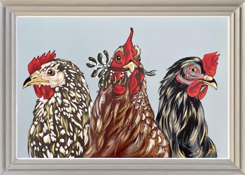 Amy Louise - 'Three French Hens' - Framed Original Art