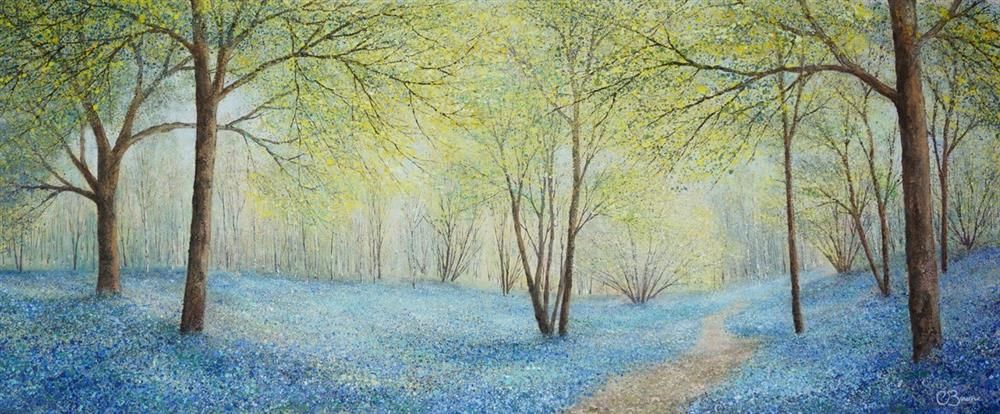 Chris Bourne - 'Heavenly Blue Vista' - Framed Original Art