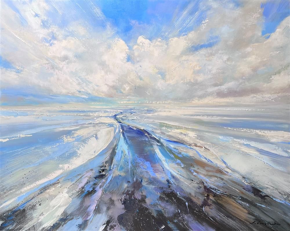 Ewa Czarniecka - 'A Sea Of Blue' - Framed Original Art