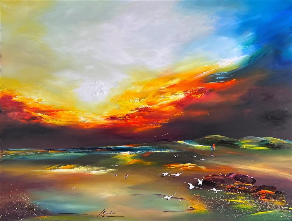 Lillias Blackie -  'When Worlds Collide' - Framed Original Art