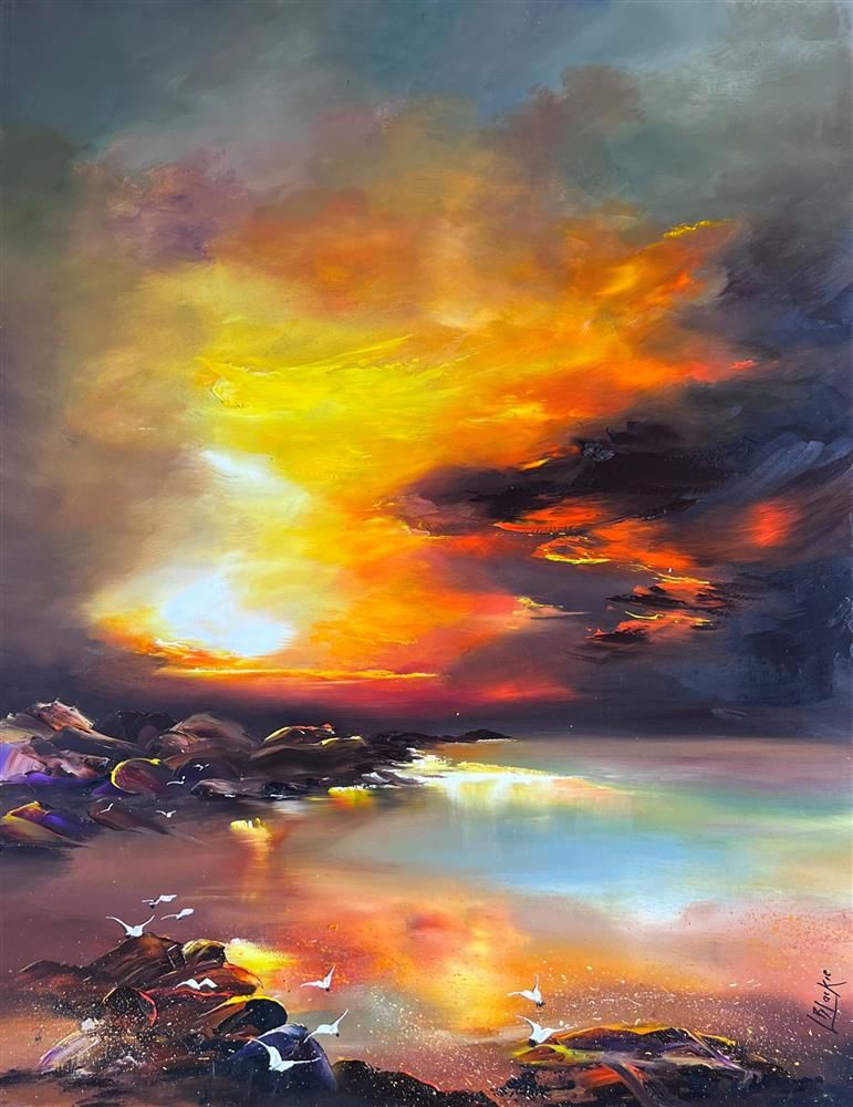 Lillias Blackie -  'Evening Talks' - Framed Original Art