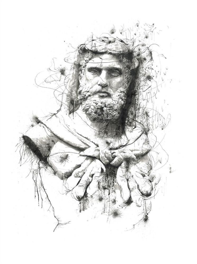 Scott Tetlow - 'Hercules' - Framed Original Art