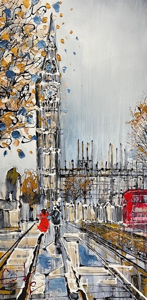 Nigel Cooke - ' London Stroll'  - Framed Original Artwork