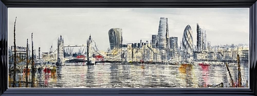 Nigel Cooke - 'London From The Water  - Framed Original Artwork