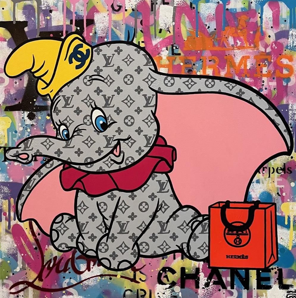 Emily Crook - 'Luxury Dumbo Vibes' - Framed Original Art