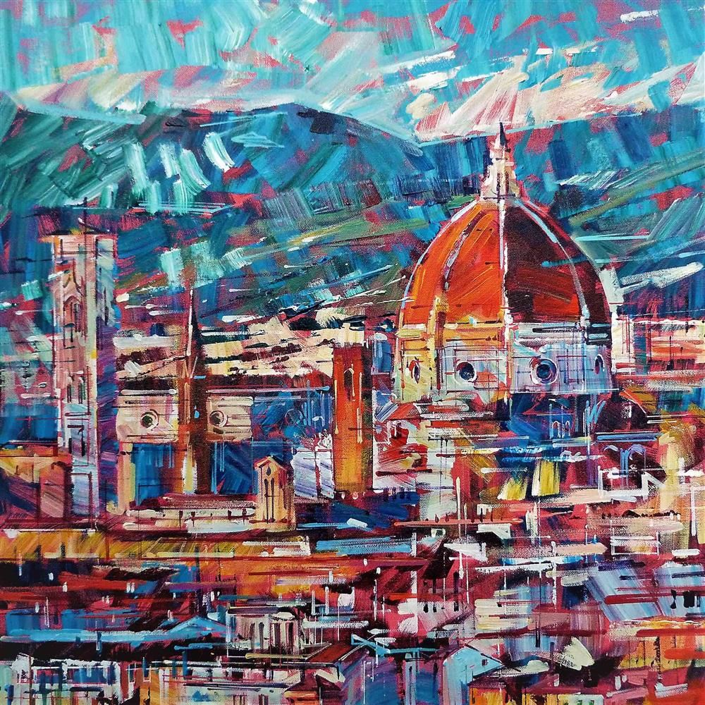 Colin Brown - 'Overlooking The City' - Framed Original Art