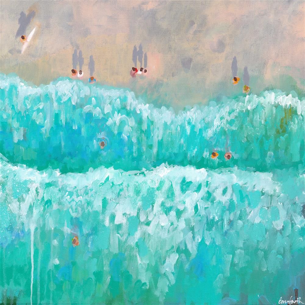 Lenny Cornforth- 'Crashing Waves' - Framed Original Art