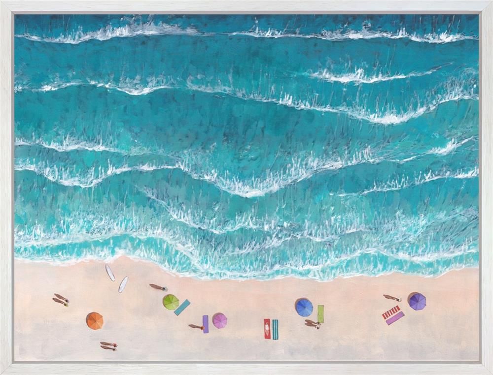 Lenny Cornforth- 'Five Umbrellas' - Framed Original Art