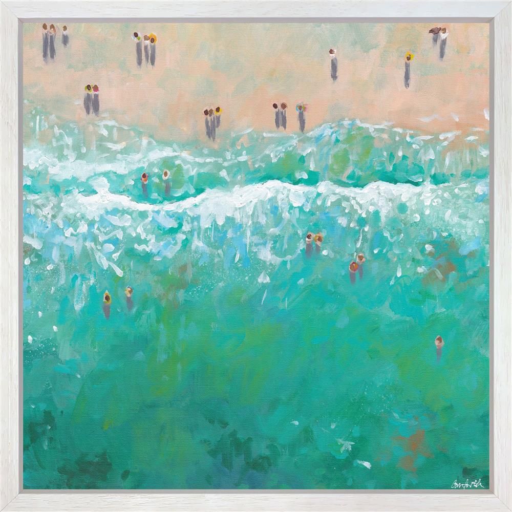 Lenny Cornforth- 'Green Ocean Walk' - Framed Original Art